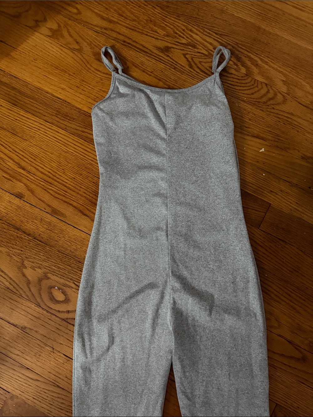 Silver Sleeveless Spaghetti-Strap Jumpsuit